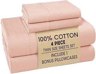 Casa Platino Cotton Percale Sheets — Veiled Rose Twin