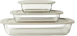 Amazon Basics 6-Piece Borosilicate Glass Bakeware Set