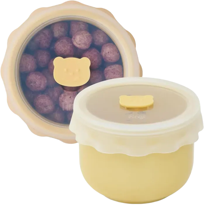 Firgi Ceramic Baby Food Storage Container with Silicone Lid