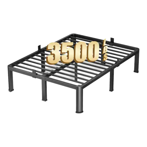 VIPSHOW 14-Inch Queen Steel Bed Frame with Under-Bed Storage