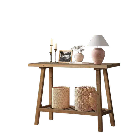 HOKYHOKY Reclaimed Solid Wood Farmhouse Console Table
