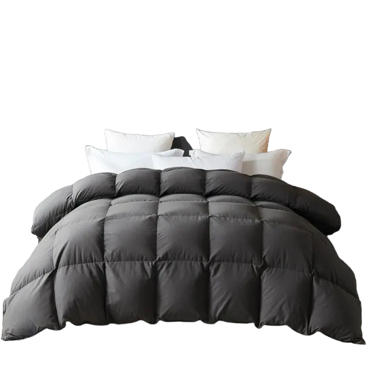 Goose Feather Down Comforter, 100% Organic Cotton, Queen