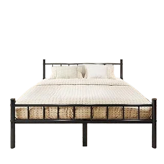 zizin Full Steel Bed with Headboard and Footboard