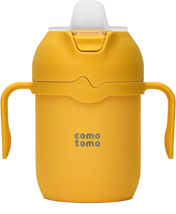 Comotomo Toddler Tumbler Insulated Cup with Silicone Straw and Spout