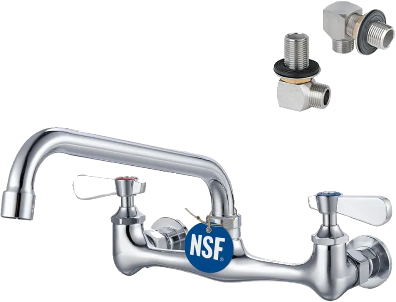 Phivan 8-Inch Wall-Mount Commercial Sink Faucet