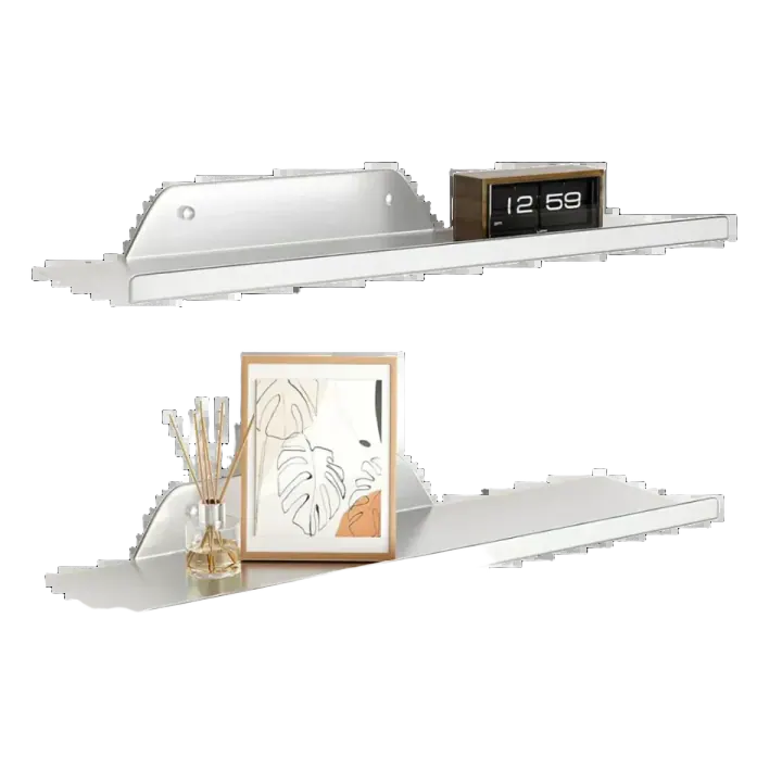 dancrul 12-Inch Off-Center Metal Floating Shelves
