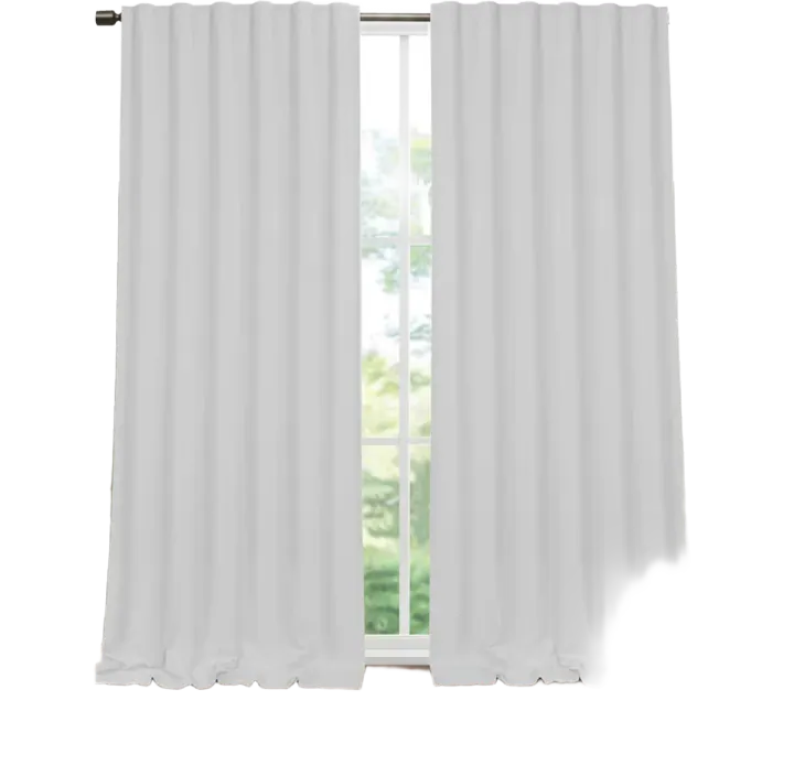 HEIRLOOM COMFORT White Solid Cotton Panel Curtains 63