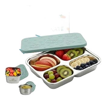 Nature Crate Steel Bento and Two Snack Containers — Green