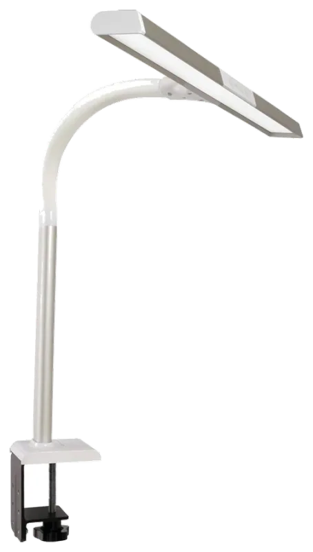 OttLite Extra Wide Area LED Clamp Lamp — Silver