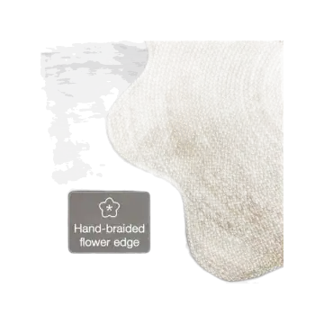 Chardin Home Braided Jute Scalloped Round Rug
