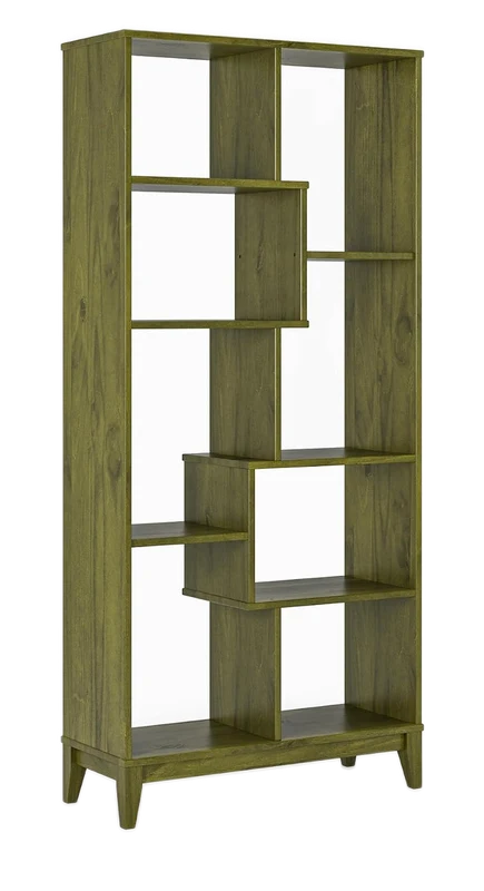 Camaflexi Geometrix Solid Wood Bookcase, 72 Inch