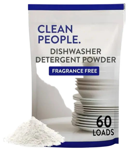 The Clean People Dishwasher Detergent Powder, Unscented, 30 Ounce