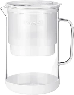 Waterdrop PT-09W 10-Cup Glass Water Filter Pitcher, White