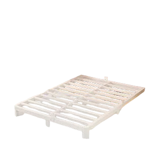 HQU 4-Inch Steel Platform Bed Frame — White Full