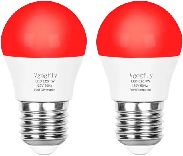 Dimmable Red Light Bulb for Sleep, A19