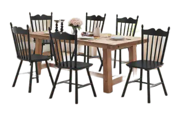 LUE BONA Black Windsor Dining Chairs