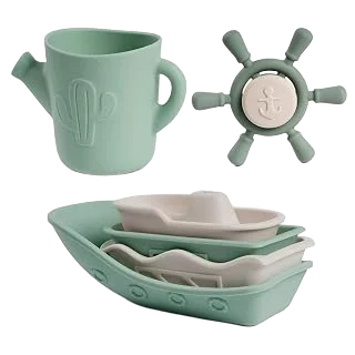 Haakaa Nautical Silicone Bath Toy Set