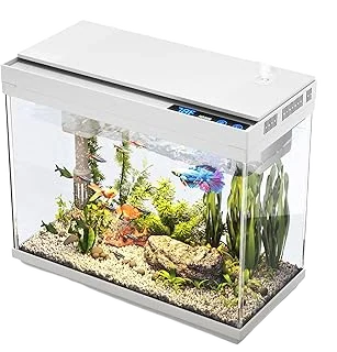 Vehipa Betta Fish Tank 2.4 Gallon HD Glass Aquarium Starter Kits