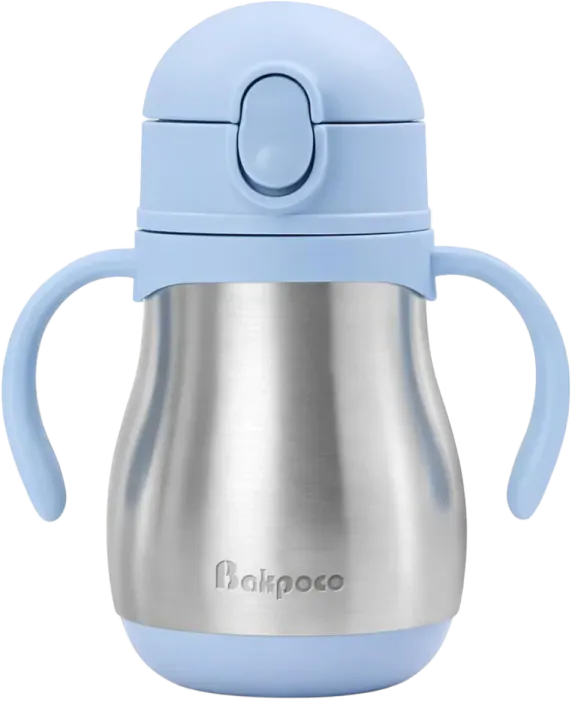 Bakpoco Stainless Steel Toddler Straw Sippy Cup