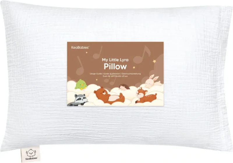 KeaBabies My Little Lyra Pillow and Muslin Case — Soft White