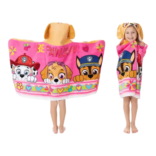 Franco Paw Patrol Skye Cotton Terry Hooded Towel
