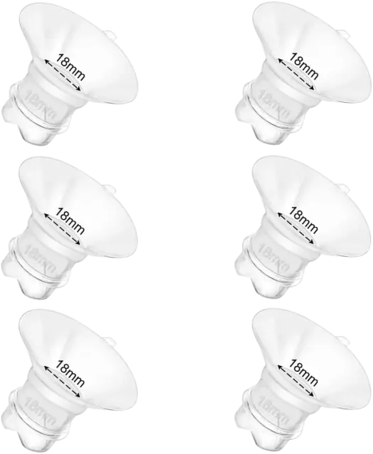 BDICOVE 18mm Food-Grade Silicone Flange Inserts for Breast Pumps
