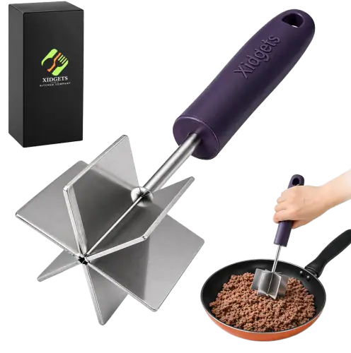 Stainless Steel 6-Blade Meat Chopper and Masher