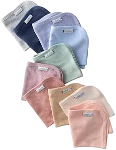 Butterblu River Baby Washcloths, 100% Organic Cotton Terry (10-Pack)
