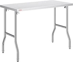 VEVOR 24 x 48-Inch Stainless Steel Folding Work Table