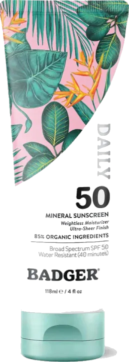 Badger Daily Mineral Sunscreen SPF 50, 4 oz