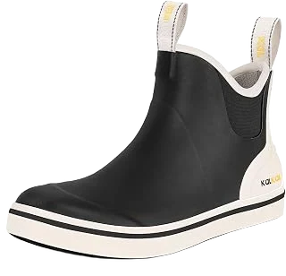 Kalkal Rubber and Neoprene Deck Boots — Black, Big Kid 5