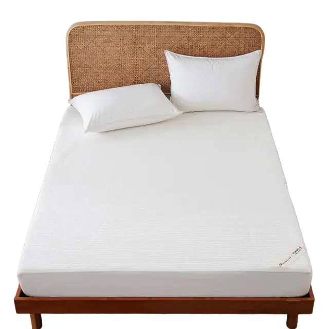 YOUR MOON 100% Wool Mattress Pad Queen, Natural Cotton Cover, White