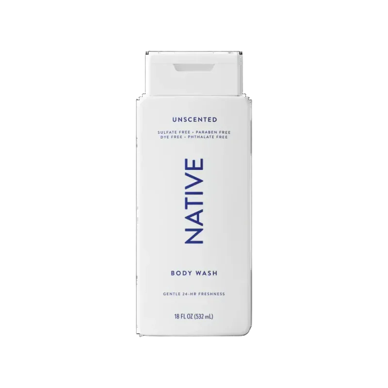 Native Unscented Body Wash, 18 fl oz