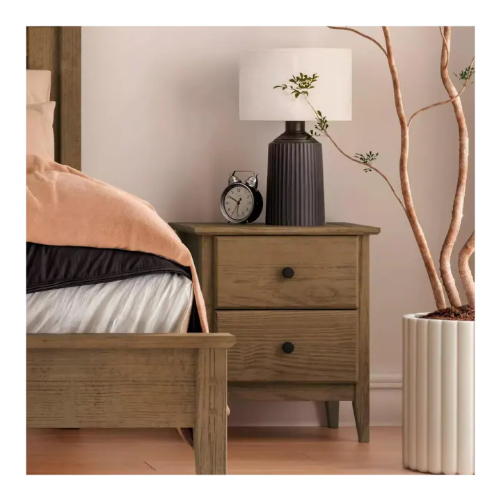 Grain Wood Furniture Greenport 2-Drawer Solid Wood Nightstand