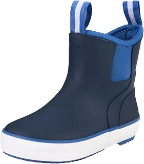 CasaMiel Rubber and Neoprene Rain Boots — Blue, Big Kid 8