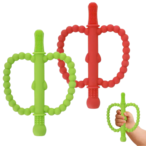 Fu Hollow Apple-Shape Silicone Teether Tube