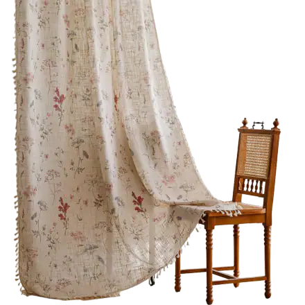 RoomTalks Modern Farmhouse Linen Window Curtains 84