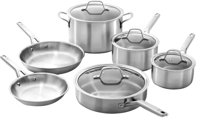 Calphalon Brushed 3-Ply Stainless Cookware Set