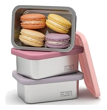EC-Gaze Large Stainless Steel Snack Containers — 500 ml, 3-Pack
