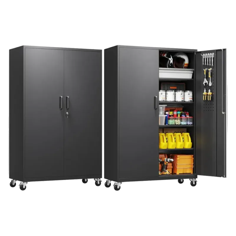 Yizosh 71-Inch Rolling Locking Steel Storage Cabinet