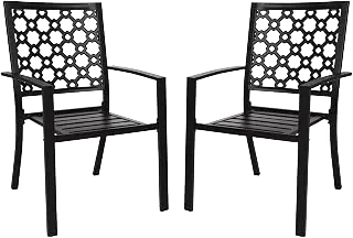 MEOOEM Stackable Metal Patio Chairs