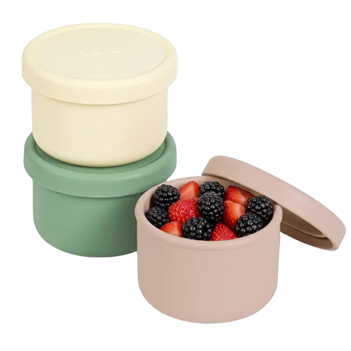 haakaa Mini Round Silicone Baby Food Containers