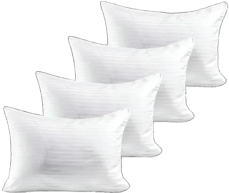 Beednova Cotton Sateen Pillow Protectors, White Standard, 4-Pack