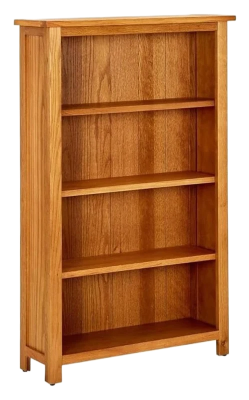 Bowery Hill Contemporary Solid Oak Wood Bookcase