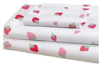 Wildkin Cotton Twin Sheet Set — Strawberry Patch