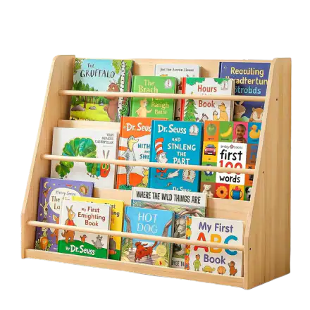 XiaZ Solid Pine 3-Tier Children's Bookshelf