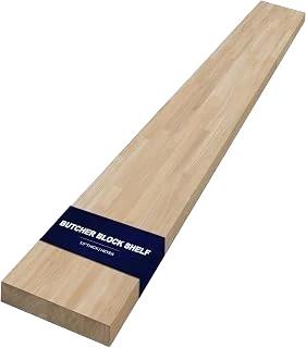 Howizz Hevea Butcher Block Shelf — 12 x 48 x 1.5 in