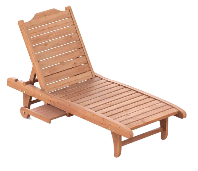 EUNHOO Wooden Chaise Lounge Chair