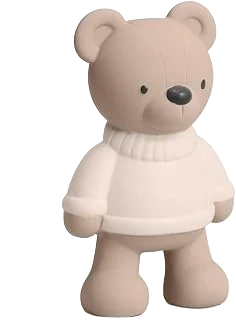 Itzy Ritzy Natural Rubber Teether Soft Baby Teething Toy (Bear)