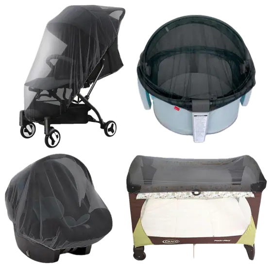 Coldwind Stroller Mosquito Nets, Black (2-Pack)